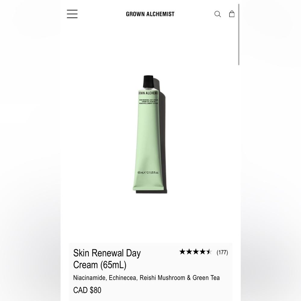 Brand new in box Grown Alchemist Skin Renewal day cream